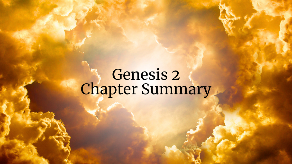 Genesis 2 Chapter Summary: The End of God’s Week of Creation – Wisdom Begun