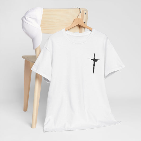 Cross of Grace | Unisex Christian T-Shirt with Minimalist Cross | Faith-Based Religious Apparel