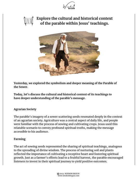 Parables of Jesus 7-Day Course: The Sower