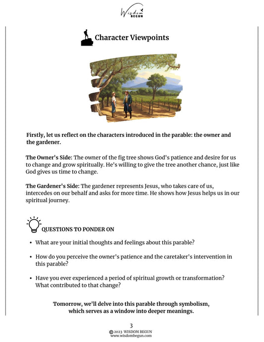 Parables of Jesus 7-Day Course: The Barren Fig Tree