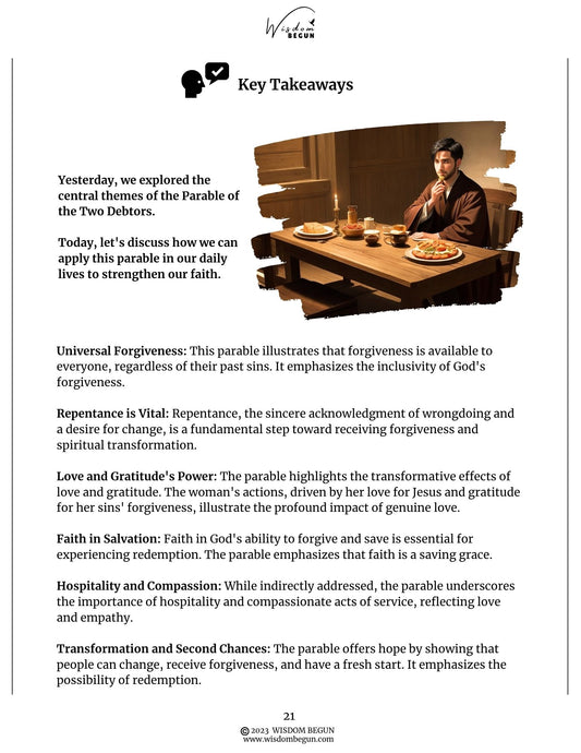 Parables of Jesus 7-Day Course: The Two Debtors