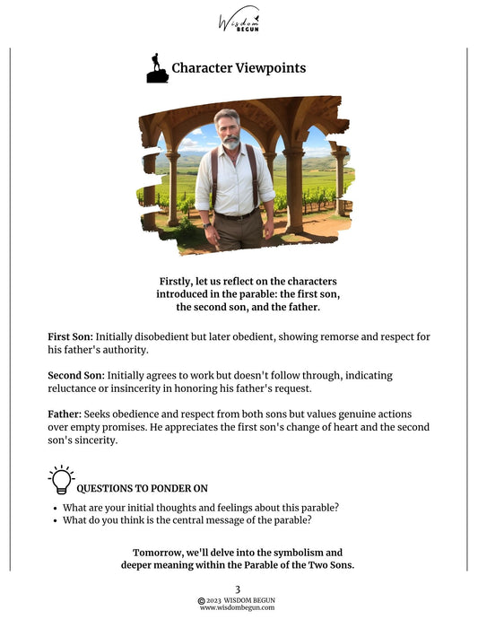 Parables of Jesus 7-Day Course: The Two Sons