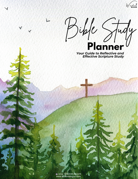 Printable Bible Study Planner - Bible Study Guide and Template - Beginner Bible Study Journal