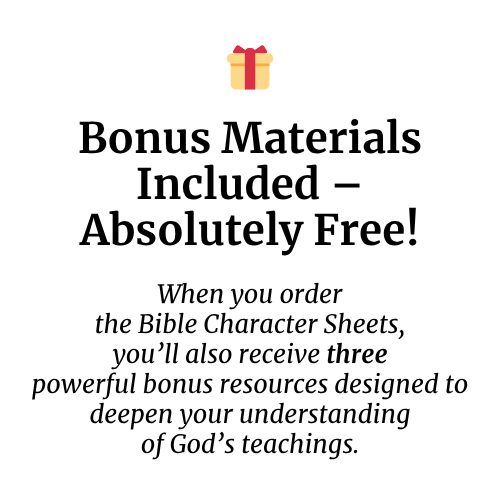 Bible Character Sheets