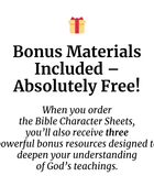 Bible Character Sheets