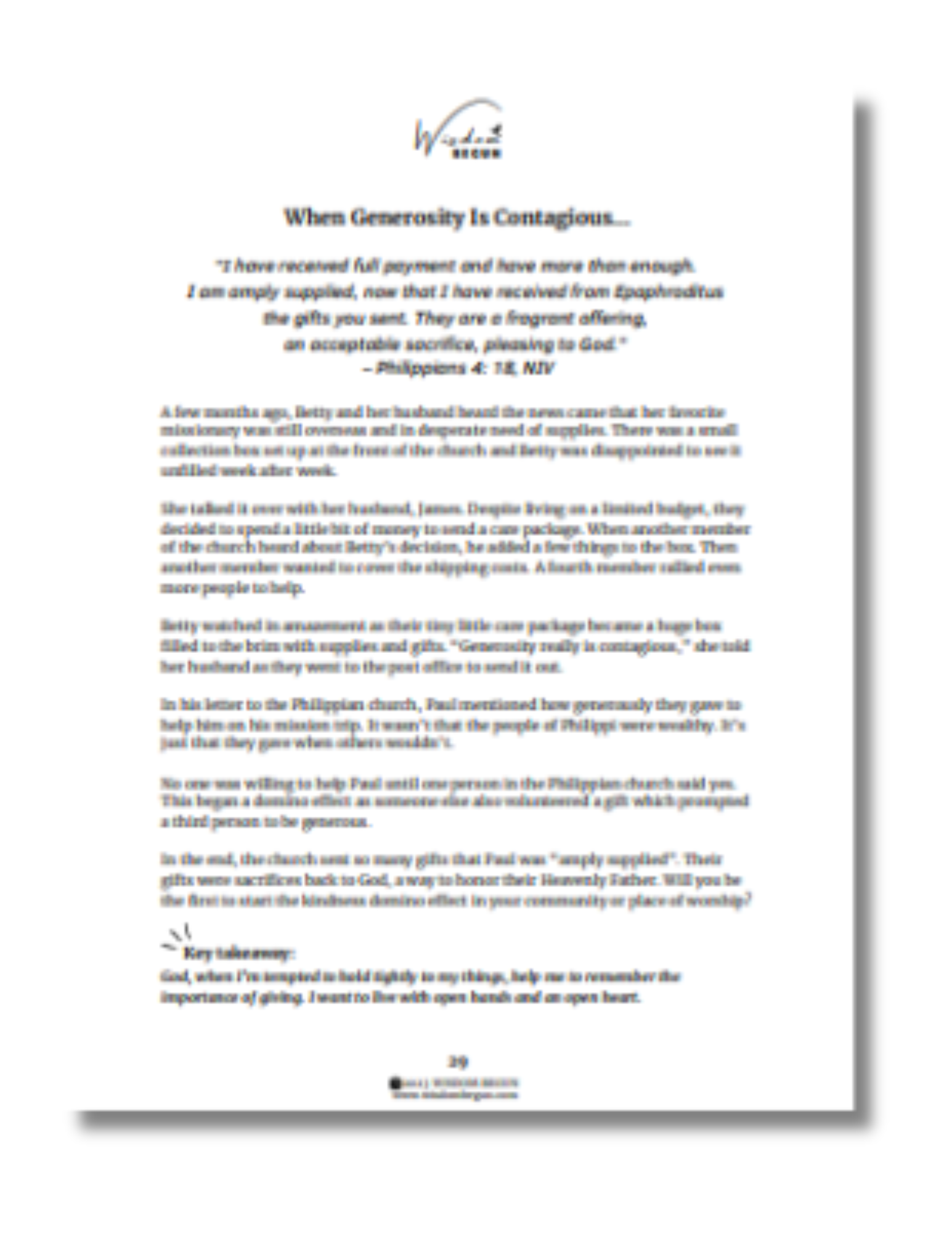 30 Reflections on Contemplating Giving