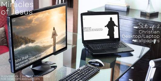 Miracles of Jesus - Christian Wallpaper Set