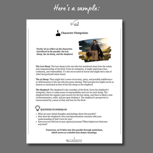 Parables of Jesus 7-Day Course: The Lost Sheep